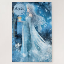 Snow Queen Fantasy Art – Mystical Winter Goddess