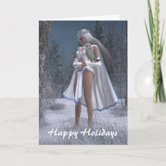 Snow Queen - Happy Holidays Holiday Card