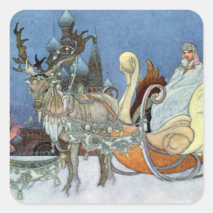 Snow Queen Ice Princess Square Sticker