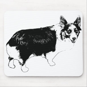 Snow-Quiet Corgi Focus Mouse Pad