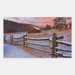 Snow Ranch Rectangular Sticker