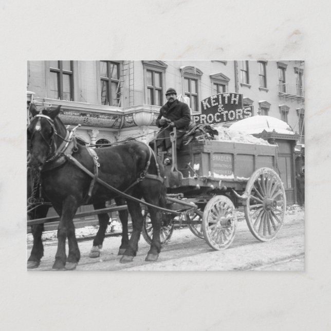 Snow Removal, 1908 Postcard (Front)