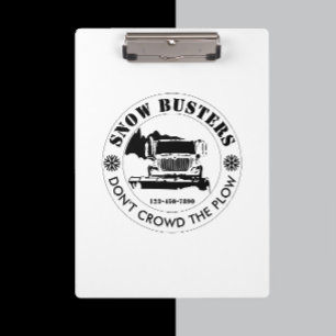 Snow Removal Business Add Your Logo Custom Clipboard