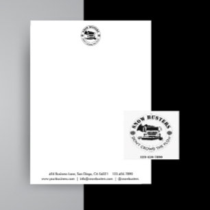 Snow Removal Business Add Your Logo Custom Letterhead