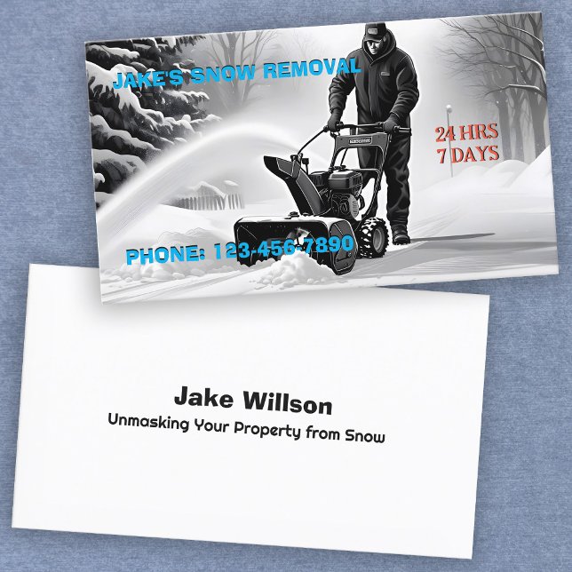 Snow Removal Business Card (Snow Removal Cards)
