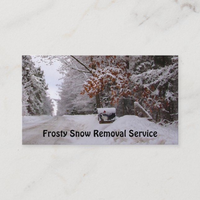 Snow Removal Business Card (Front)