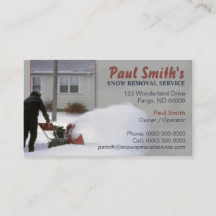 Snow Removal Business Card