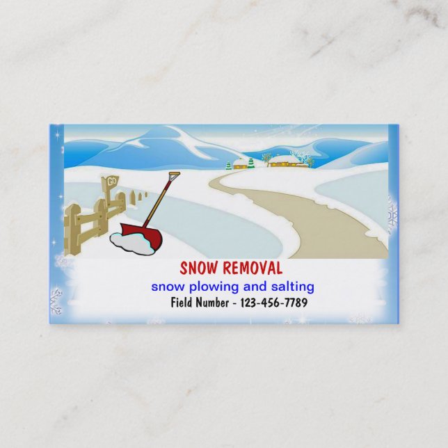 Snow Removal Business Cards (Front)