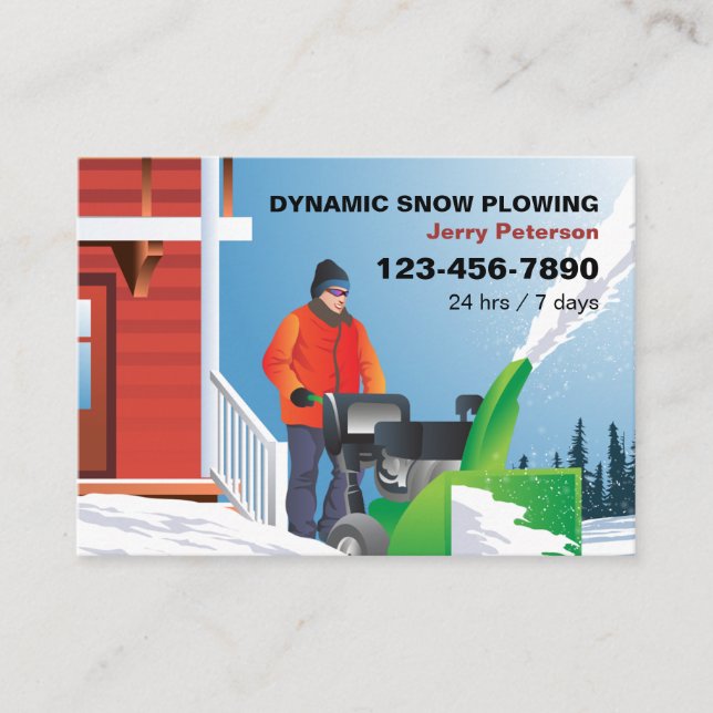 Snow Removal Business Cards (Front)