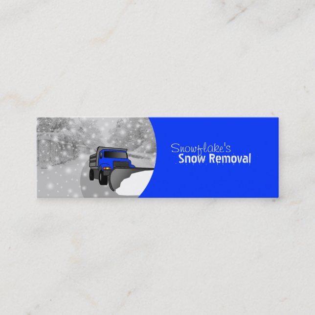 Snow Removal- Colour Changeable Mini Business Card (Front)