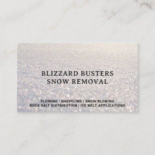 Snow Removal Company Snowfall Photography Business Card