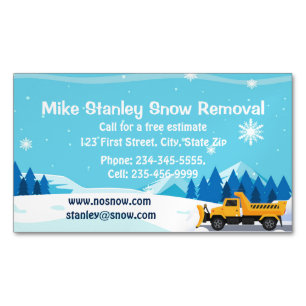 Snow Removal Custom Business Business Card