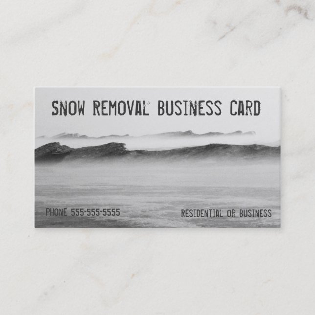 Snow Removal Lake Michigan Ice Blizzard Business Card (Front)