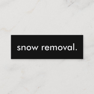 snow removal. loyalty punch card