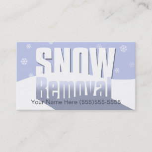 Snow Removal Marketing Professional Template Business Card