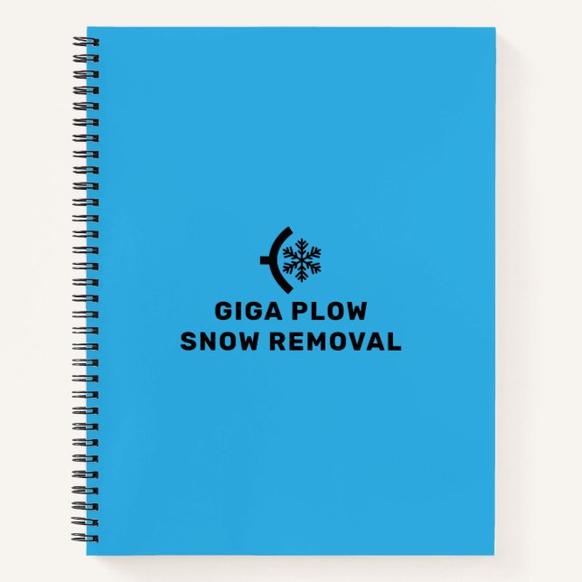 Snow Removal Plough And Snowflake Graphic Notebook (Front)