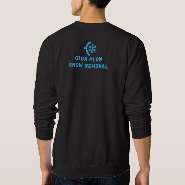 Snow Removal Plough And Snowflake Graphic Sweatshirt (Back)