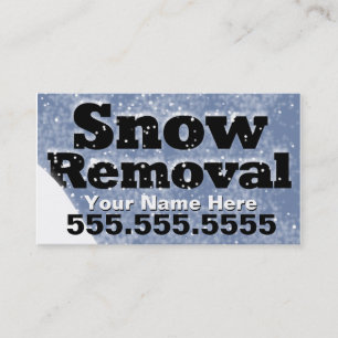 Snow Removal Ploughing CustomizableTemplate Business Card