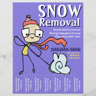 Snow Removal Ploughing Shoveling Flyer