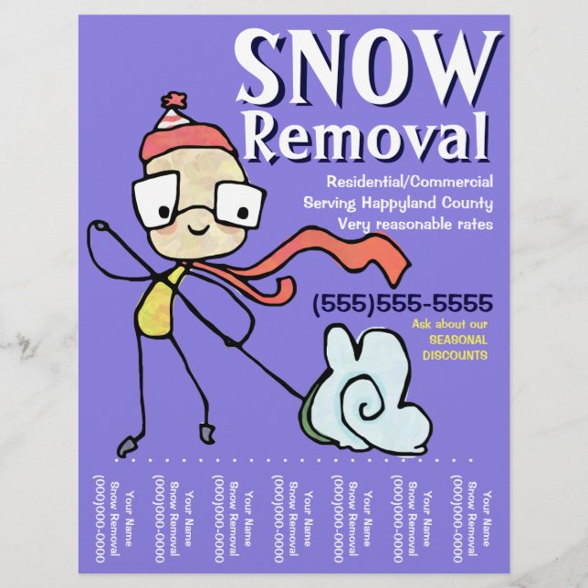 Snow Removal Ploughing Shoveling Flyer (Front)