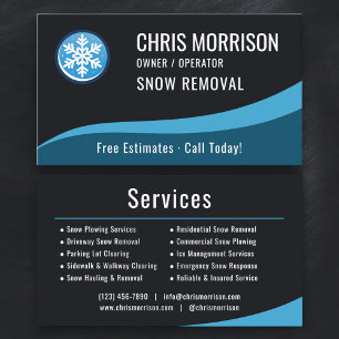 Snow Removal Service  Business Card
