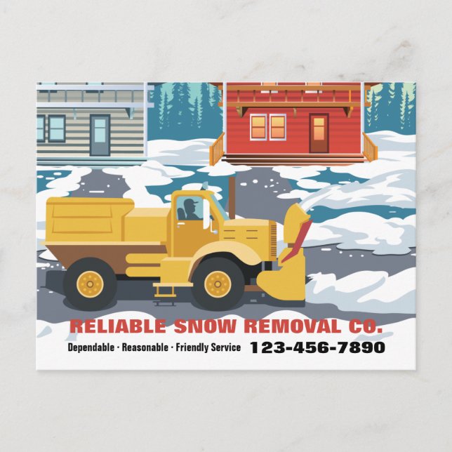 Snow Removal Service Postcards (Front)