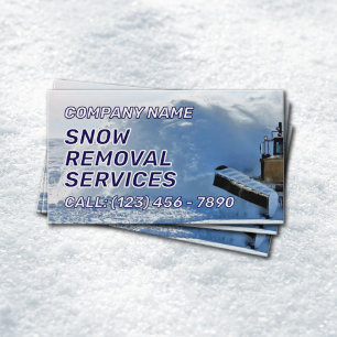 Snow removal services  business card