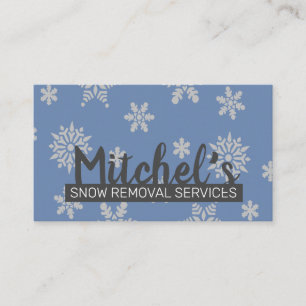 Snow Removal Shoveling Ploughing Business Cards
