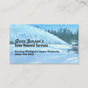 Snow Removal Snowplowing Shoveling Service Business Card