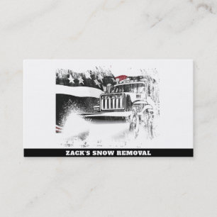 *~* Snow Removal Truck Abstract Flag AP74 Business Card