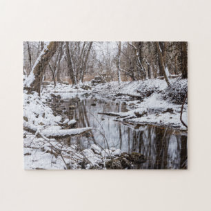 Snow Riverside Jigsaw Puzzle