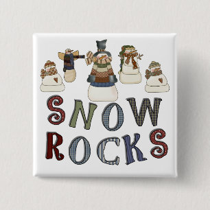 Snow Rocks T-shirts and Gifts 15 Cm Square Badge