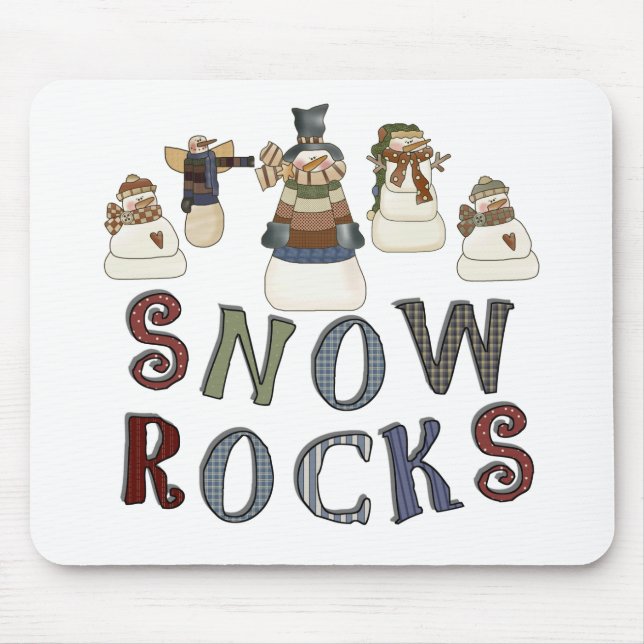 Snow Rocks  T-shirts and Gifts Mouse Pad (Front)