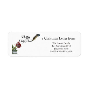 Snow rose Merry Christmas