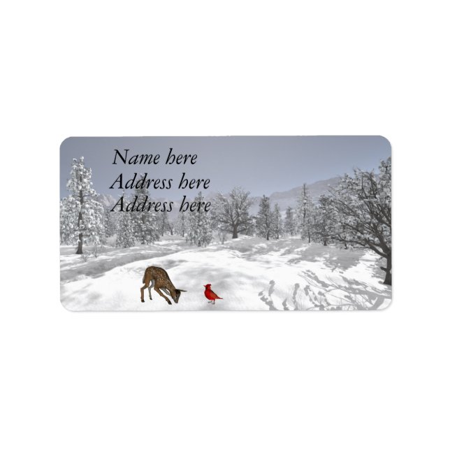 Snow scene address labels (Front)