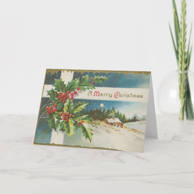 Snow Scene Christmas Card (Front)