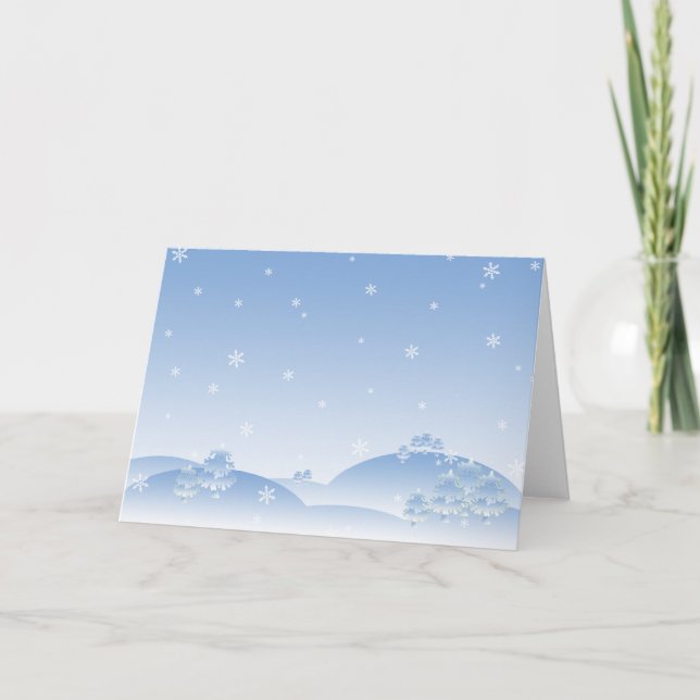 Snow Scene Holiday Card (Front)