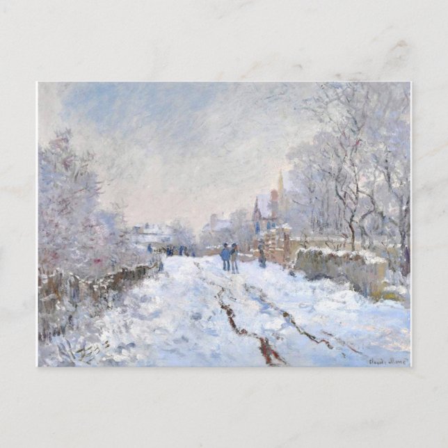 Snow Scene-Monet Holiday Postcard (Front)