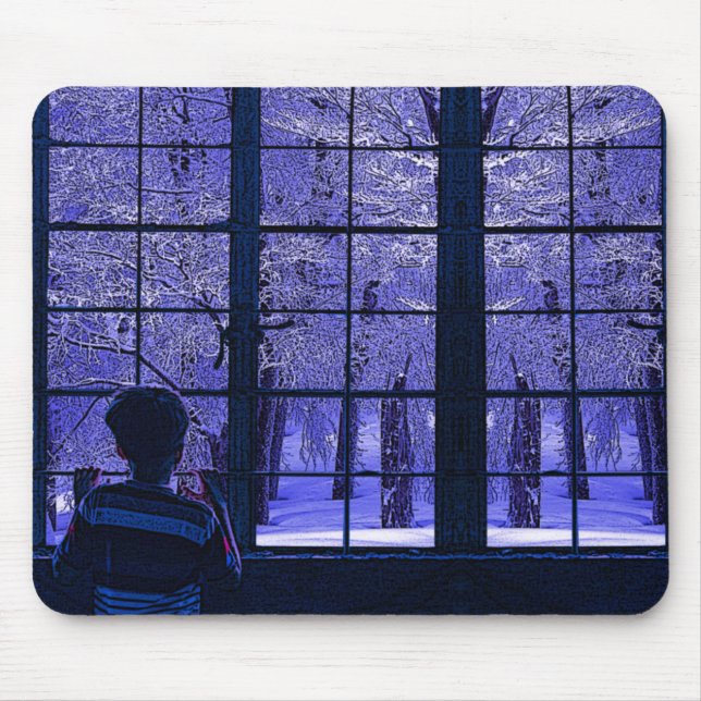 Snow Scene Mouse Pad (Front)