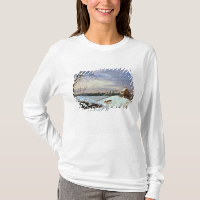 Snow scene, New England T-Shirt (Front)