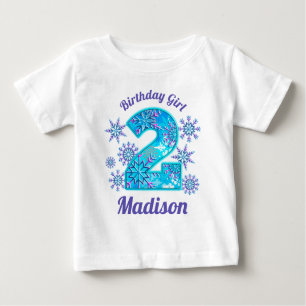 Snow Second Birthday frozen Shirt