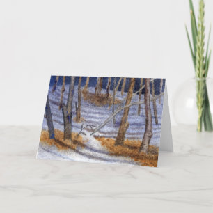 "Snow Shadows" Country Road Greeting Card