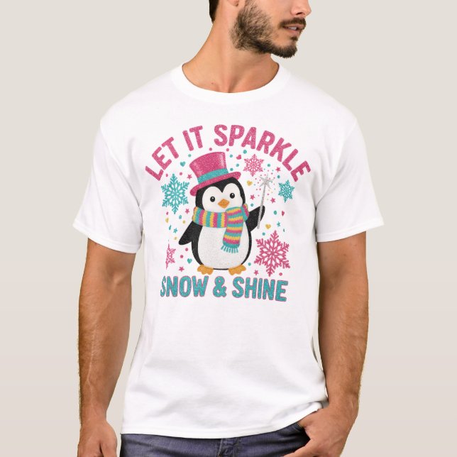 Snow & Shine Penguin Tee – Christmas Gift (Front)