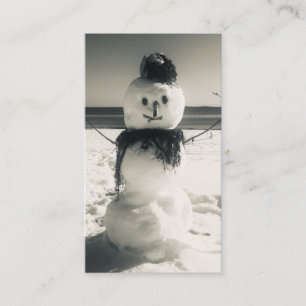 snow shore snowman business card