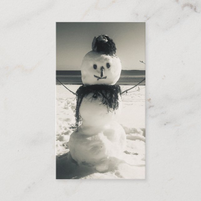 snow shore snowman business card (Front)