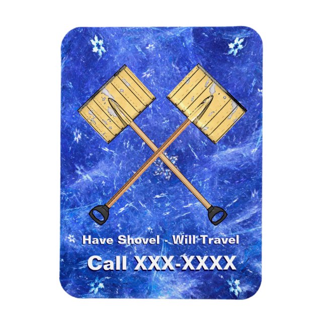 Snow Shoveling Business Magnet (Vertical)
