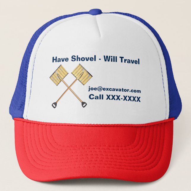 Snow Shoveling Business Trucker Hat (Front)