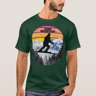 Snow Ski Gore Mountain Skiing Fields New York Amer T-Shirt
