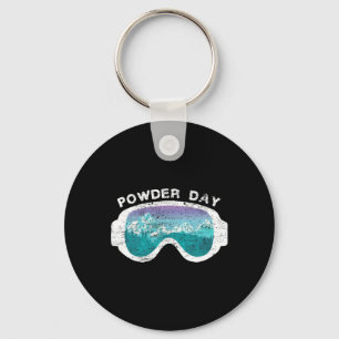 Snow Ski Powder Day Snowboarding Mountain Sport Key Ring