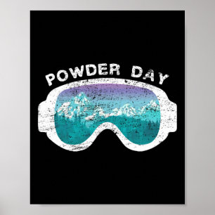 Snow Ski Powder Day Snowboarding Mountain Sport  Poster